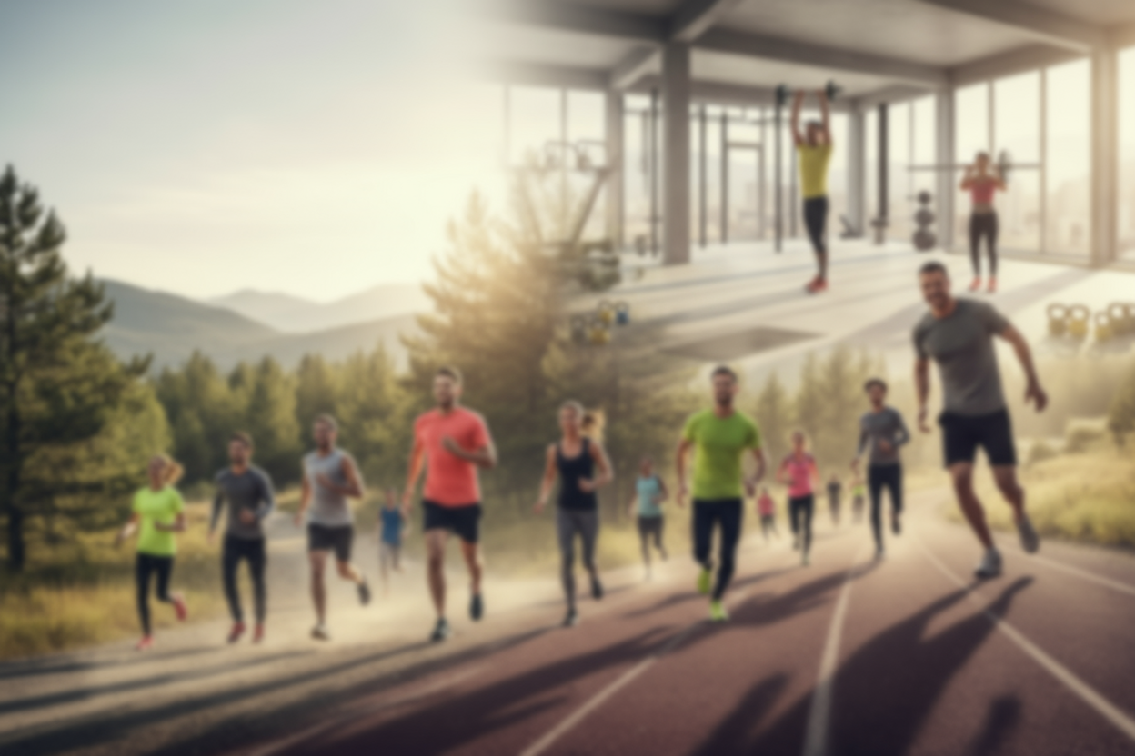 PEOPLE RUNNING OR WORKING OUT